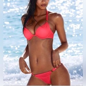 Victoria secret swimsuit SET bikini set size L bottom push up bra 36D